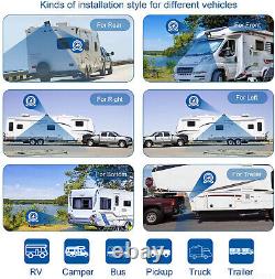 10.1 Quad IPS Screen DVR Monitor 4 AHD Backup Reverse Cameras Kit For Truck Van
