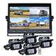 10.1'' Quad Monitor Car Rear View Backup Ccd Camera Kit For Bus Truck Reversing
