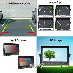 10.1'' Quad Monitor Car Rear View Backup CCD Camera Kit for Bus Truck Reversing