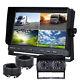 10.1 Quad Monitor Dual Head Heavy Duty Rear View Reverse Camera For Van Trailer
