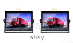 10.1 Quad Monitor Dual Head Heavy Duty Rear View Reverse Camera For Van Trailer