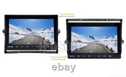 10.1 Quad Monitor Dual Head Heavy Duty Rear View Reverse Camera For Van Trailer