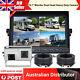 10.1 Quad Monitor White Dual Head Ir Rear View Reversing Camera 12-36v Truck Rv