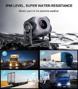 10.1 Quad Split Monitor +4X CCD Rear View Backup Camera System For Bus Truck RV