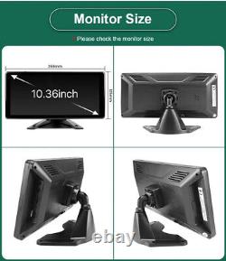 10.36IPS Monitor 6xAHD Camera Fit Truck DVR BSD RearView Reverse Video Recorder