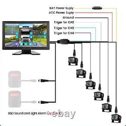 10.36IPS Monitor 6xAHD Camera Fit Truck DVR BSD RearView Reverse Video Recorder