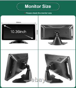 10.36IPS Monitor+6xAHD Camera For Truck DVR BSD RearView Reverse Video Recorder