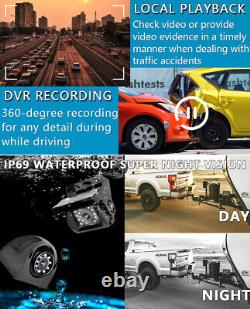 10.36'' DVR Monitor Backup Front Rear Side View Camera Reversing for Car Truck