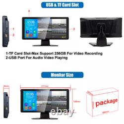 10.36'' DVR Monitor Backup Front Rear Side View Camera Reversing for Car Truck