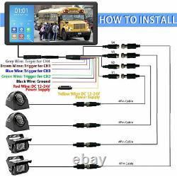 10.36'' DVR Monitor Backup Front Rear Side View Camera Reversing for Car Truck