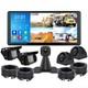 10.36 Ips Quad Monitor Dvr 4 Backup Camera Multi Media For Truck Trailer Rv Bus
