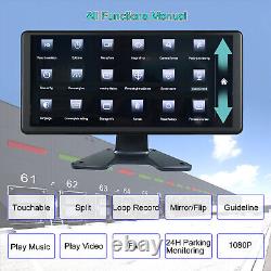 10.36'' IPS Touch Screen Quad Monitor DVR Rear View Reversing 4 Camera Kit 4CH