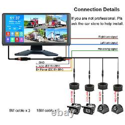 10.36'' IPS Touch Screen Quad Monitor DVR Rear View Reversing 4 Camera Kit 4CH