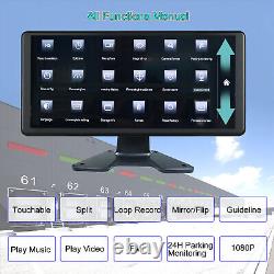 10.36 Quad Split Touchscreen IPS Monitor DVR Reversing Backup Rear View Camera