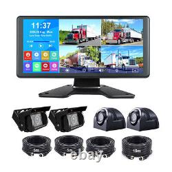 10.36 Quad Split Touchscreen IPS Monitor DVR Reversing Rear View 4 Cameras 4CH