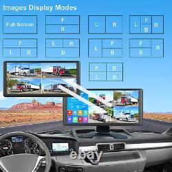 10.36 Quad Split Touchscreen IPS Monitor DVR Reversing Rear View 4 Cameras 4CH