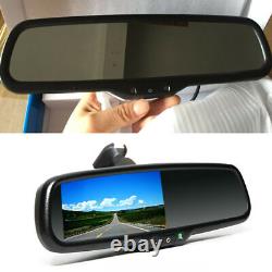 12V 4.3 Reversing Dimming Rear View Mirror +Rear 12 LED Camera Night Vision US