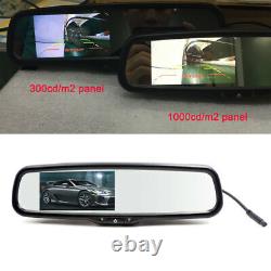 12V 4.3 Reversing Dimming Rear View Mirror +Rear 12 LED Camera Night Vision US