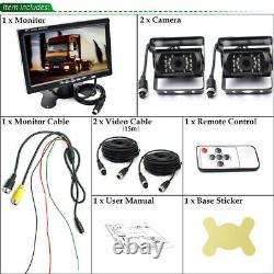 12/24V Car Rear View Reversing Camera 7 LCD Monitor for Truck Bus Waterproof