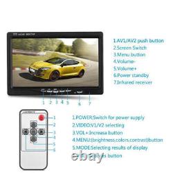 12/24V Car Rear View Reversing Camera 7 LCD Monitor for Truck Bus Waterproof