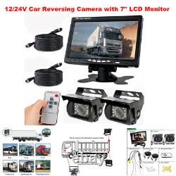 12/24V Car Reversing Camera with 7 LCD Monitor For Truck Bus Van Rear View IP67