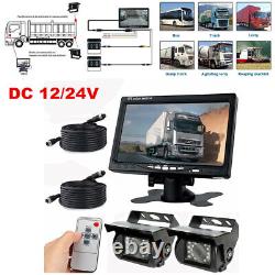 12/24V Car Reversing Camera with 7 LCD Monitor For Truck Bus Van Rear View Kit