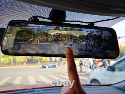 170° Wide Angle Dual Lens Rearview Mirror DVR Video Reverse Image Obstacle Alert