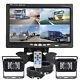 24v/12v 2 Ccd Reversing Rear View Camera 4-pin 7 Split Quad Monitor Caravan Kit