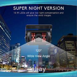 24V/12V 2 CCD Reversing Rear View Camera 4-PIN 7 Split QUAD Monitor Caravan Kit