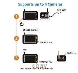 2.4GHz Digital HD Wireless CCD HD Camera Reversing Rear View Kit For Car Truck