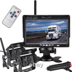 2x Digital Wireless Rear View Reverse Camera 7 Monitor for Truck Caravan RVs