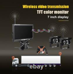 2x Digital Wireless Rear View Reverse Camera 7 Monitor for Truck Caravan RVs
