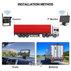 2x Digital Wireless Rear View Reverse Camera 7 Monitor for Truck Caravan RVs
