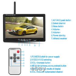2x Digital Wireless Rear View Reverse Camera 7 Monitor for Truck Caravan RVs