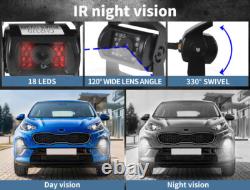 2x Digital Wireless Rear View Reverse Camera 7 Monitor for Truck Caravan RVs