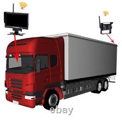 2x Reversing Camera 7 Monitor Wireless Rear View System for Caravan Bus Truck