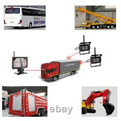 2x Wireless Reversing Camera with 7 LCD Monitor for Truck RVs Bus Rear View Kit