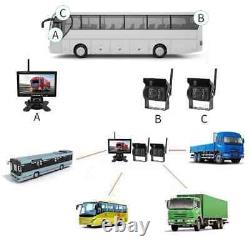 2x Wireless Reversing Camera with 7 LCD Monitor for Truck RVs Bus Rear View Kit