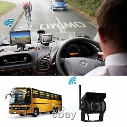 2x Wireless Reversing Camera with 7 LCD Monitor for Truck RVs Bus Rear View Kit