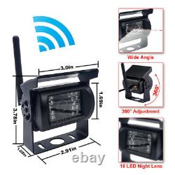 2x Wireless Reversing Camera with 7 LCD Monitor for Truck RVs Bus Rear View Kit