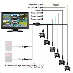 4K 10.36 IPS Monitor DVR 6 AHD 1080P Rear View Reverse Camera For Truck BUS Van