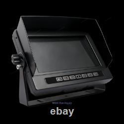 4PIN Rear View 4CH 7 Rear View Monitor + Sun Visor + 4x CCD Reversing Camera