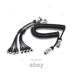 4PIN Rear View 4CH 7 Rear View Monitor + Sun Visor + 4x CCD Reversing Camera