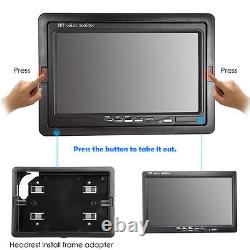 4Pin RVs Trailer Bus Truck Dual Reversing Camera Kit + 7 Car Rear View Monitor