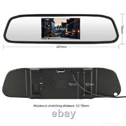 4.3 Car Rear View Mirror Monitor License Plate Reversing Night Vision camera