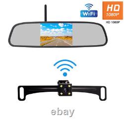4.3 Car Rear View Reverse Night Vision Wireless Wifi Video Player Camera Mirror