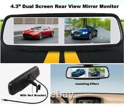 4.3 Split Dualscreen Monitor Car Rear View Front Rear View Reversing Camera Kit