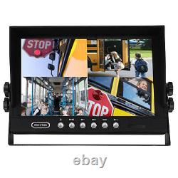 4 Channel 4PIN 9 4 Split Quad Screen Car Rear View Monitor For Reversing Camera