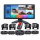 5ch 10.36 Ips Quad Monitor Dvr Backup Camera For Truck Semi Box Bus Rv Reverse