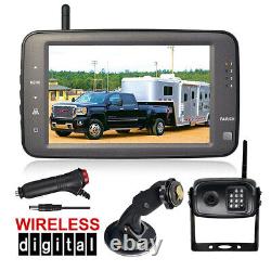 5 Digital Wireless Monitor Rear View IR CCD Camera For RV Horse Trailer Truck